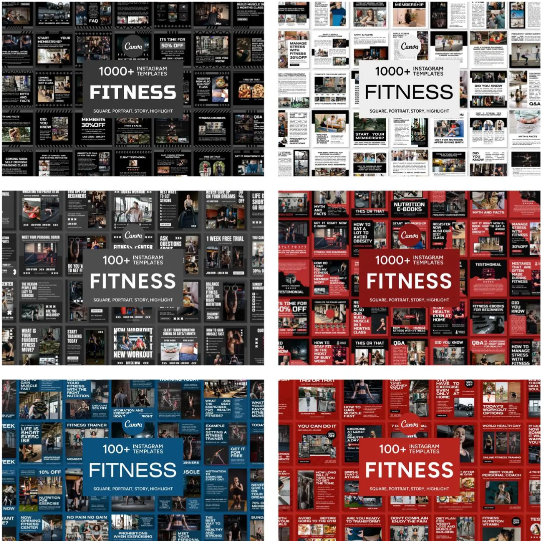 3600+ Fitness Instagram Templates (PLR/MRR)