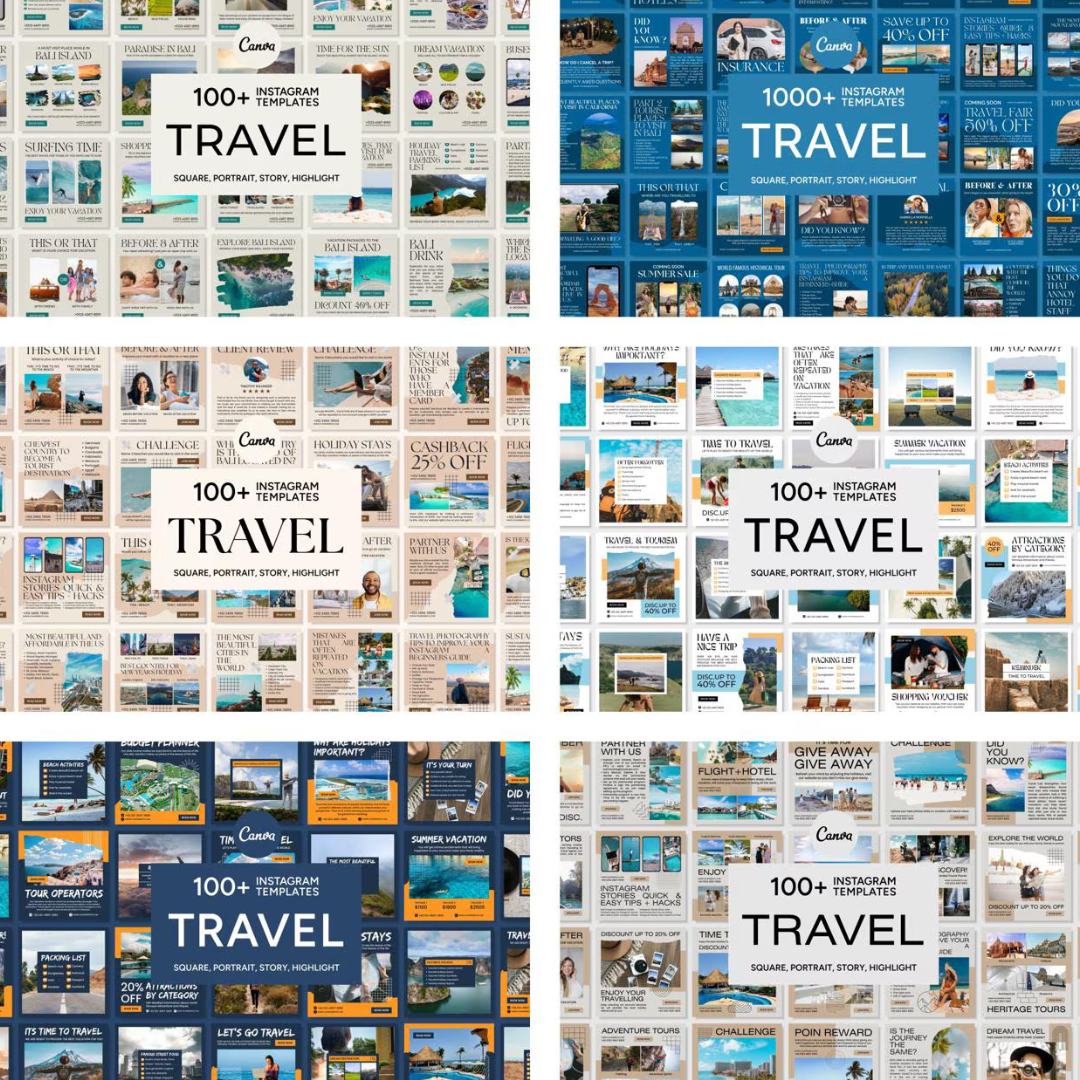 3600+ Travel Instagram Templates (PLR/MRR)