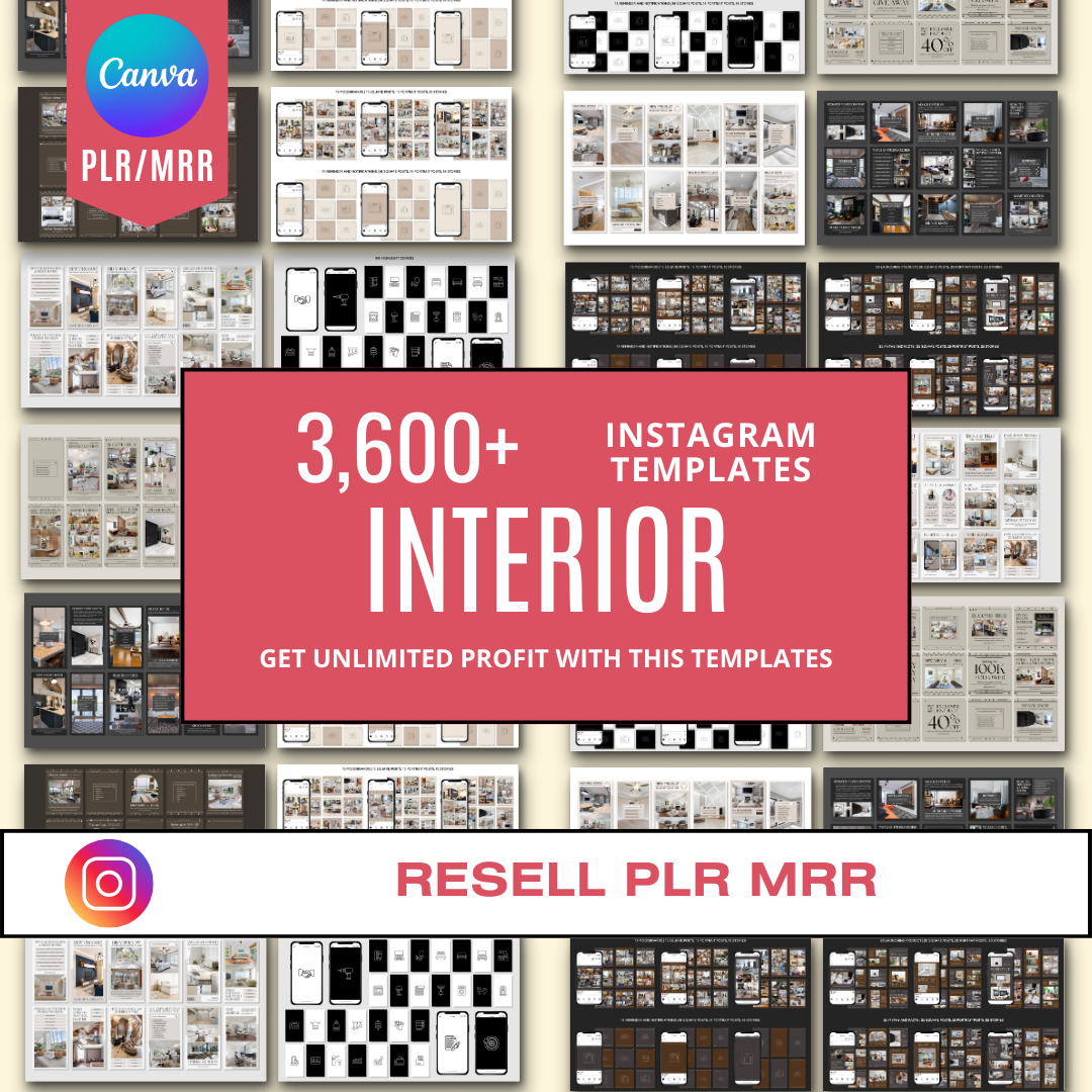 3600+ Interior Instagram Templates (PLR/MRR)