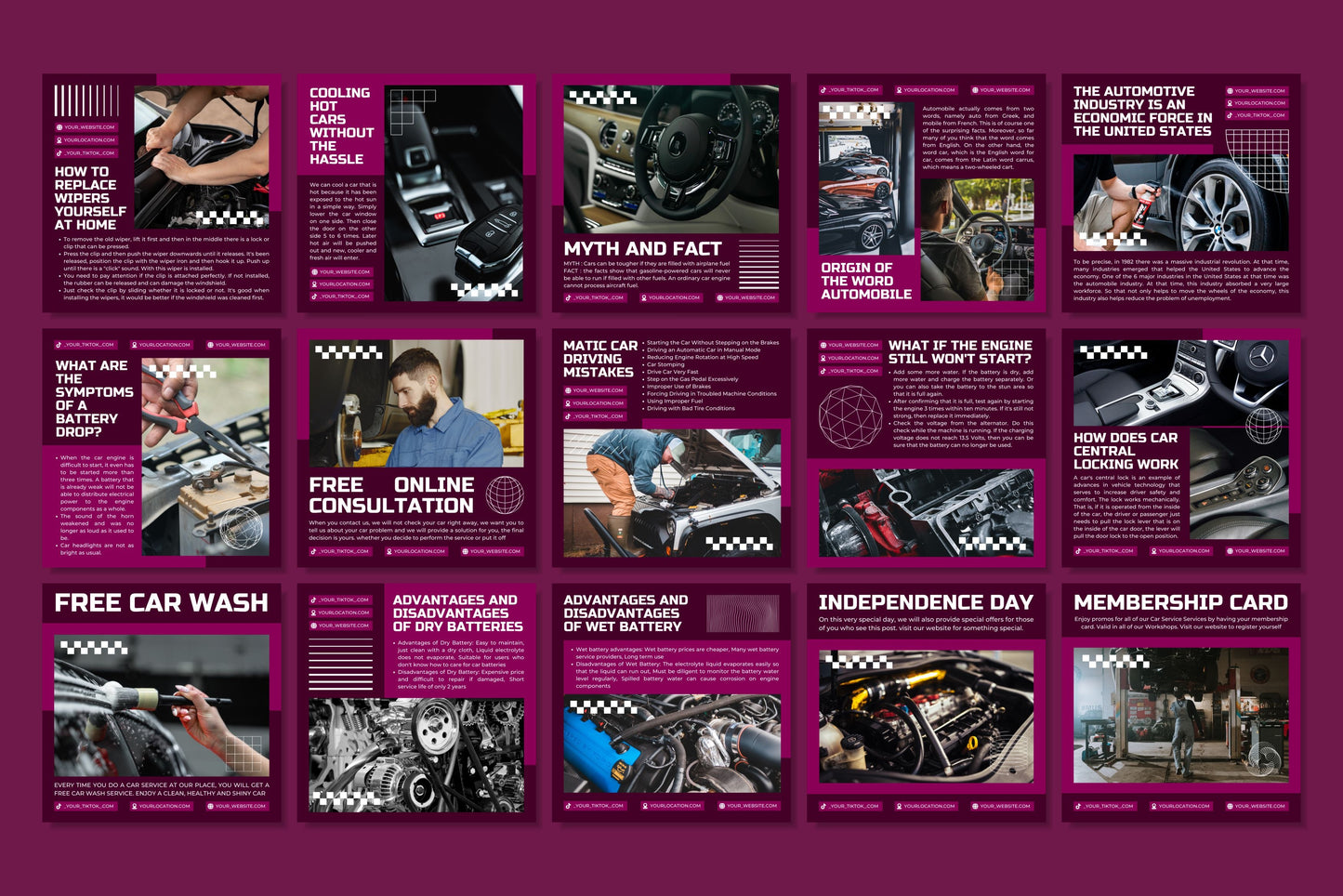 120+ Mechanic Instagram Templates - Vol. 4