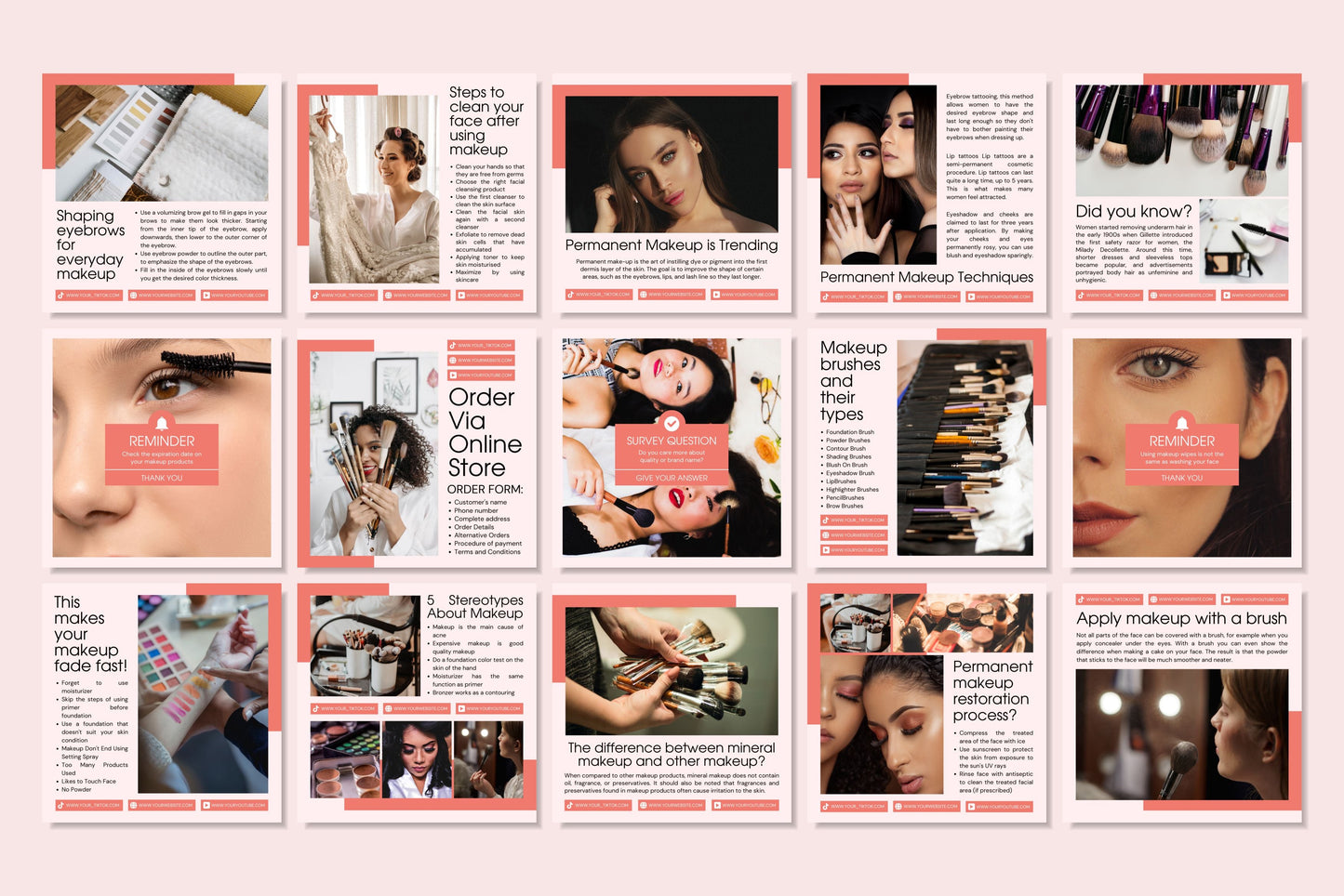120+ Makeup Instagram Templates - Vol. 4