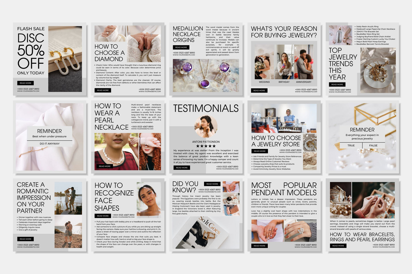 120+ Jewelry Instagram Templates - Vol. 3