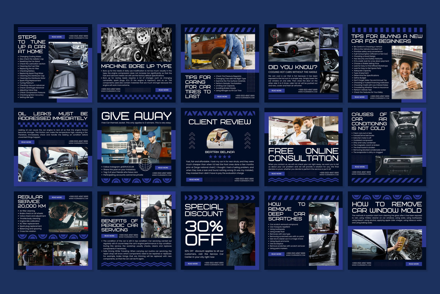 120+ Mechanic Instagram Templates- Vol. 1