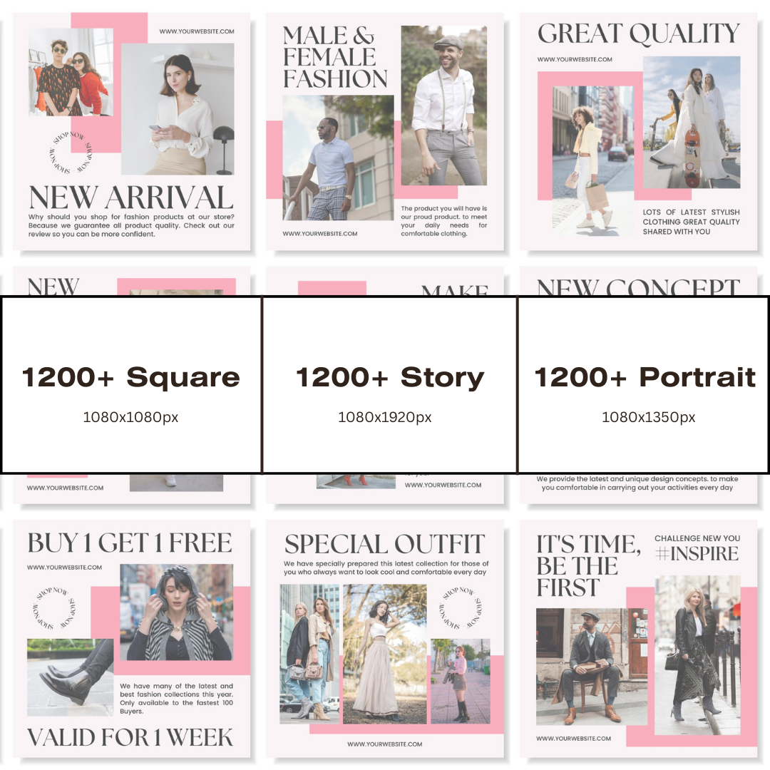 3600+ Fashion Instagram Templates (PLR/MRR)