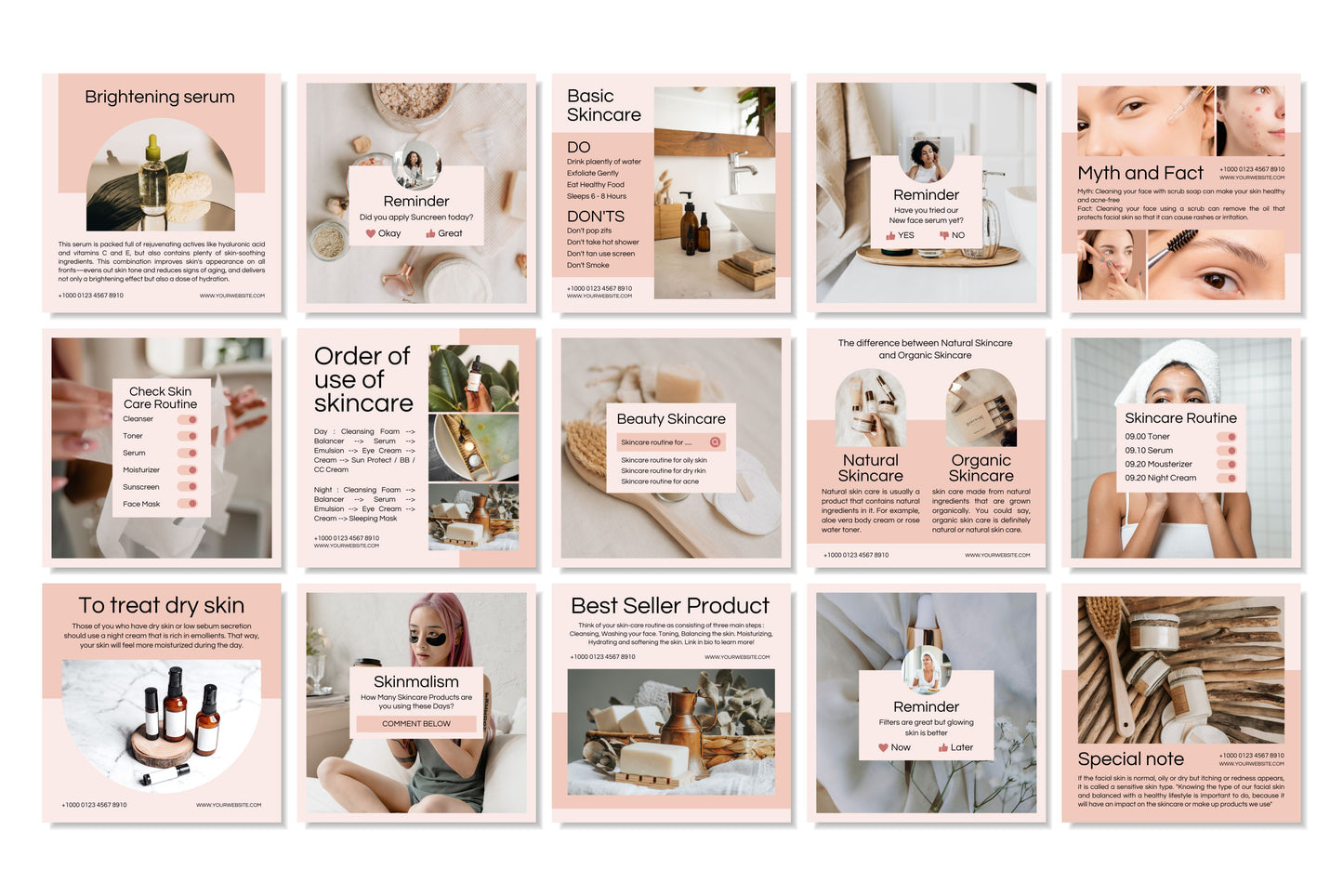 120+ Skincare Instagram Templates - Vol. 4
