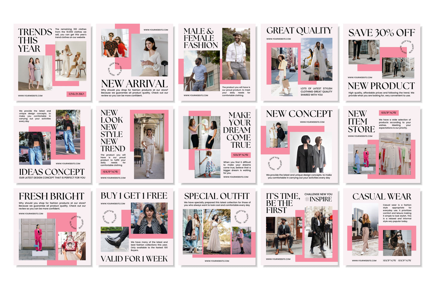 120+ Fashion Instagram Templates - Vol. 5