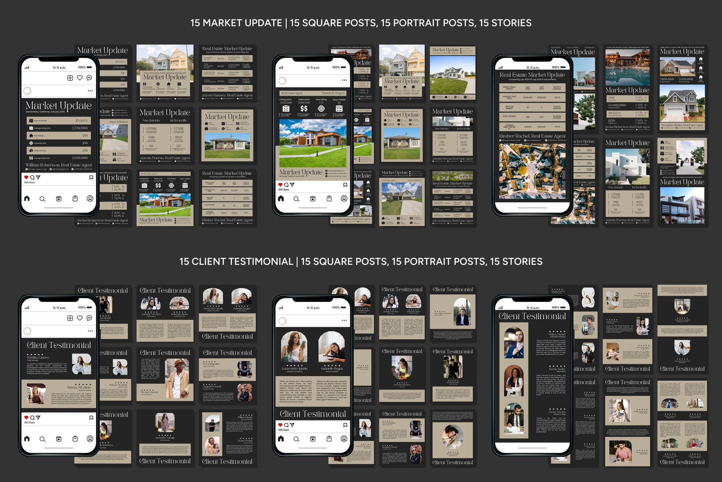 1200+ Real Estate Instagram Templates - Vol. 7