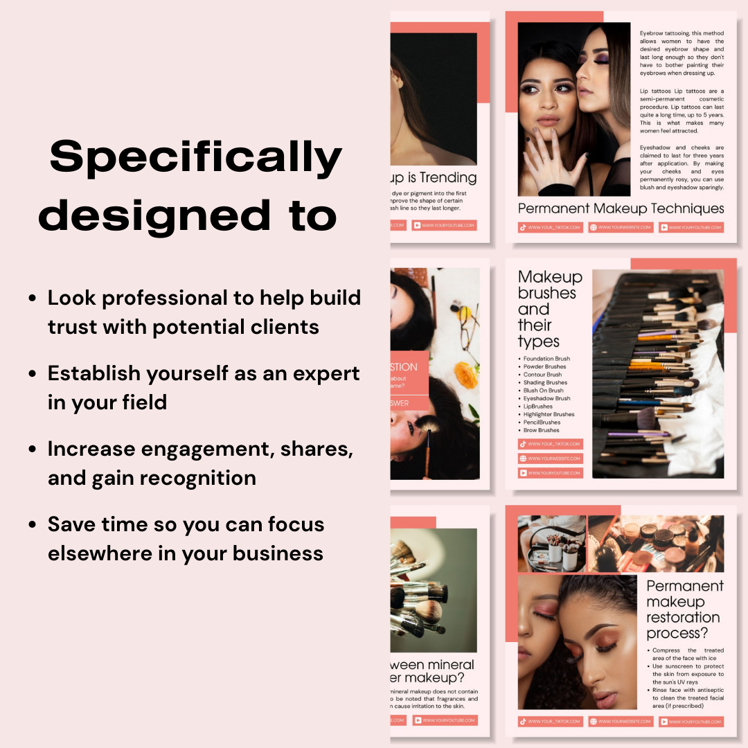 3600+ Makeup Instagram Templates (PLR/MRR)
