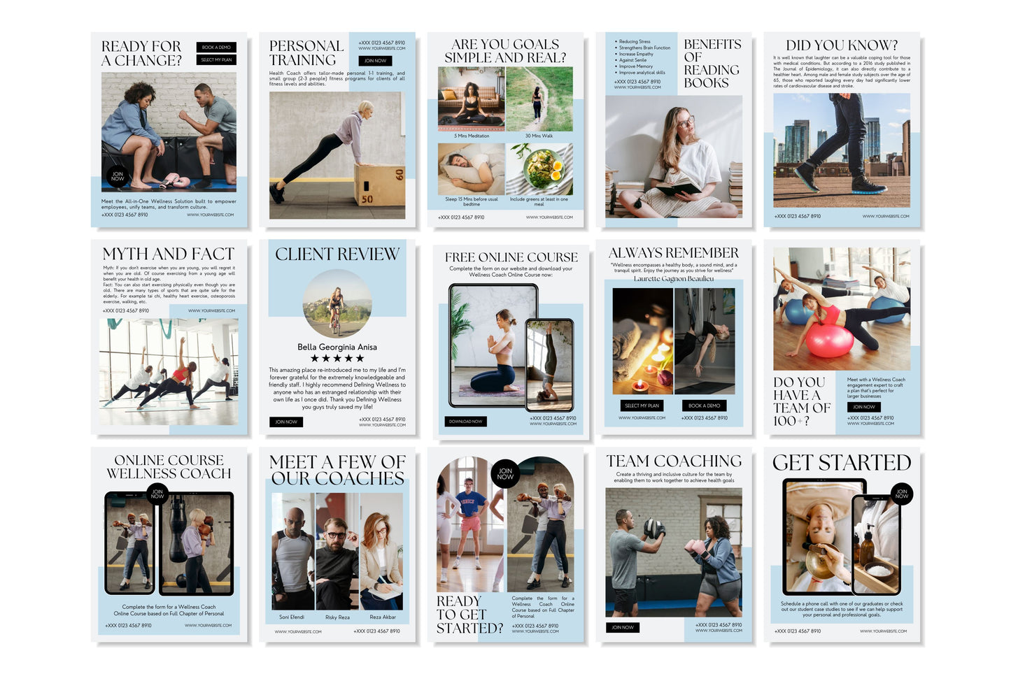 120+ Wellness Instagram Templates - Vol. 2