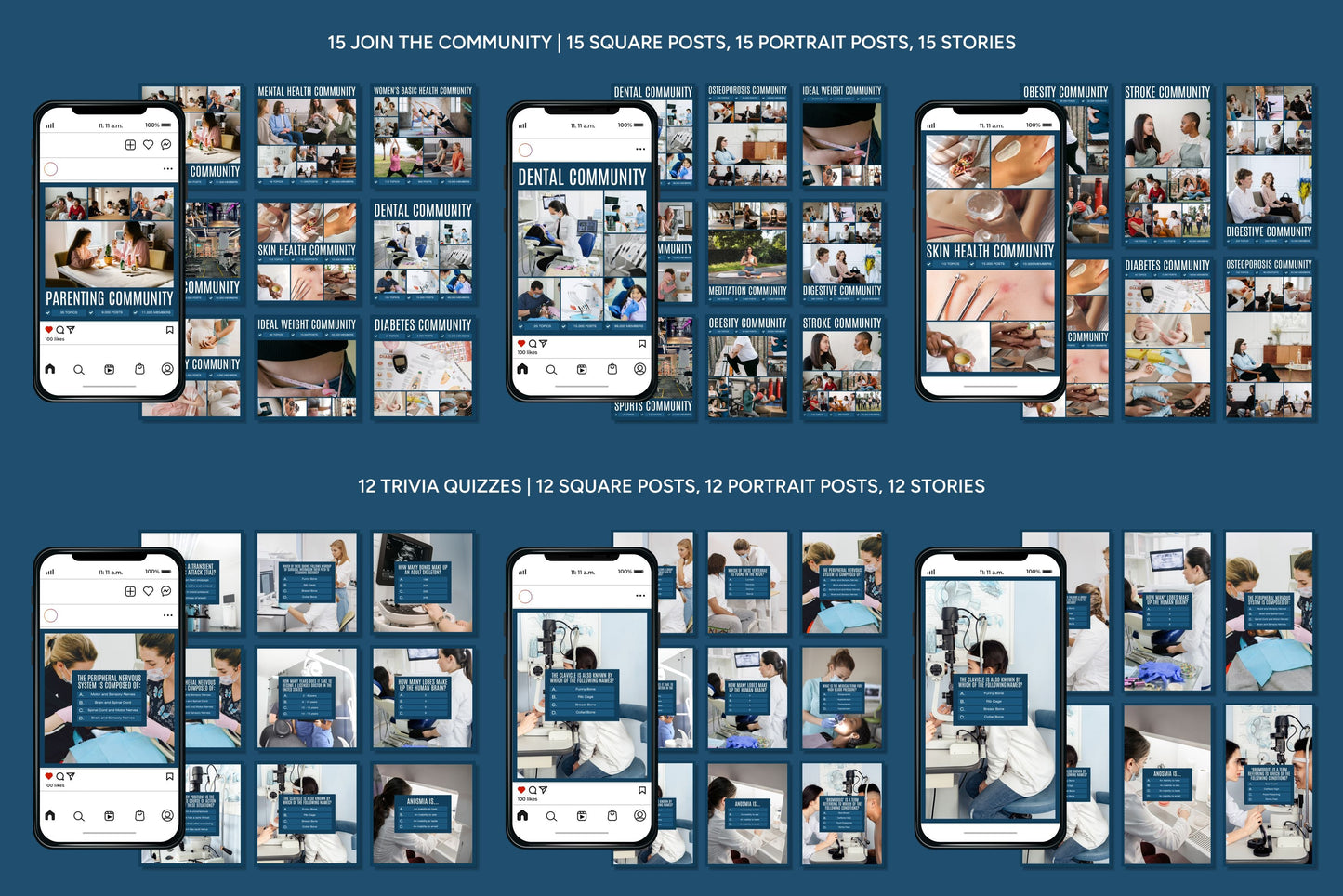 1200+ Medical Instagram Templates - Vol. 7