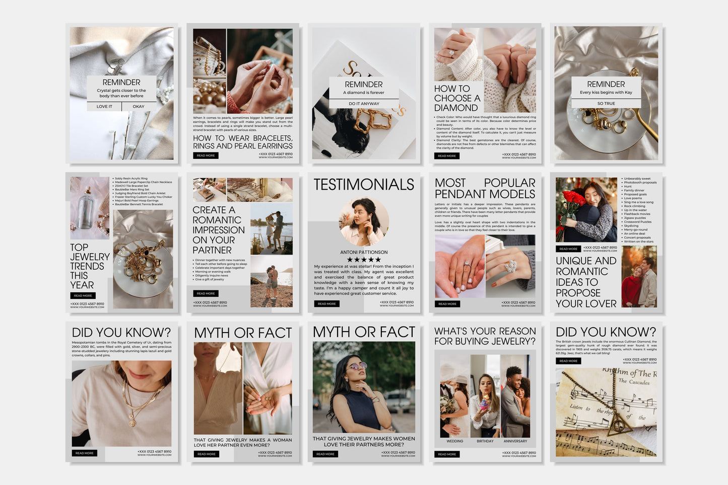 120+ Jewelry Instagram Templates - Vol. 3