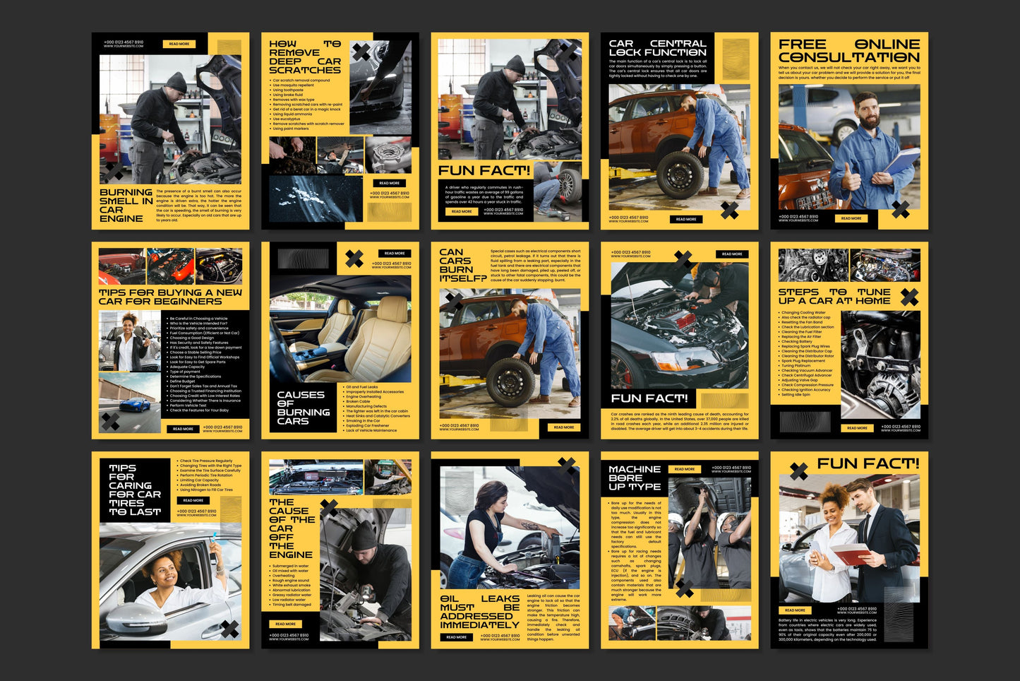 120+ Mechanic Instagram Templates - Vol. 3