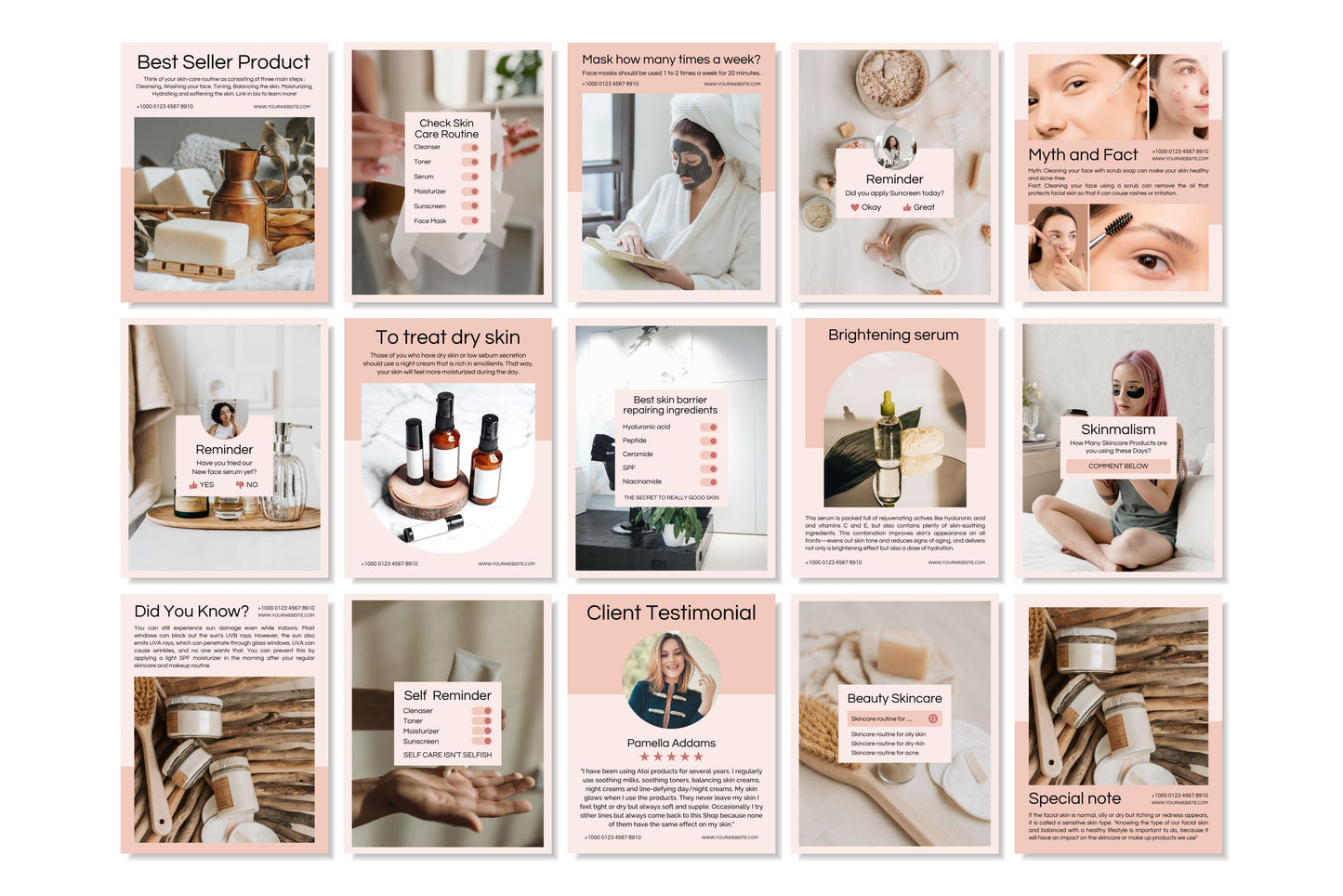 120+ Skincare Instagram Templates - Vol. 4