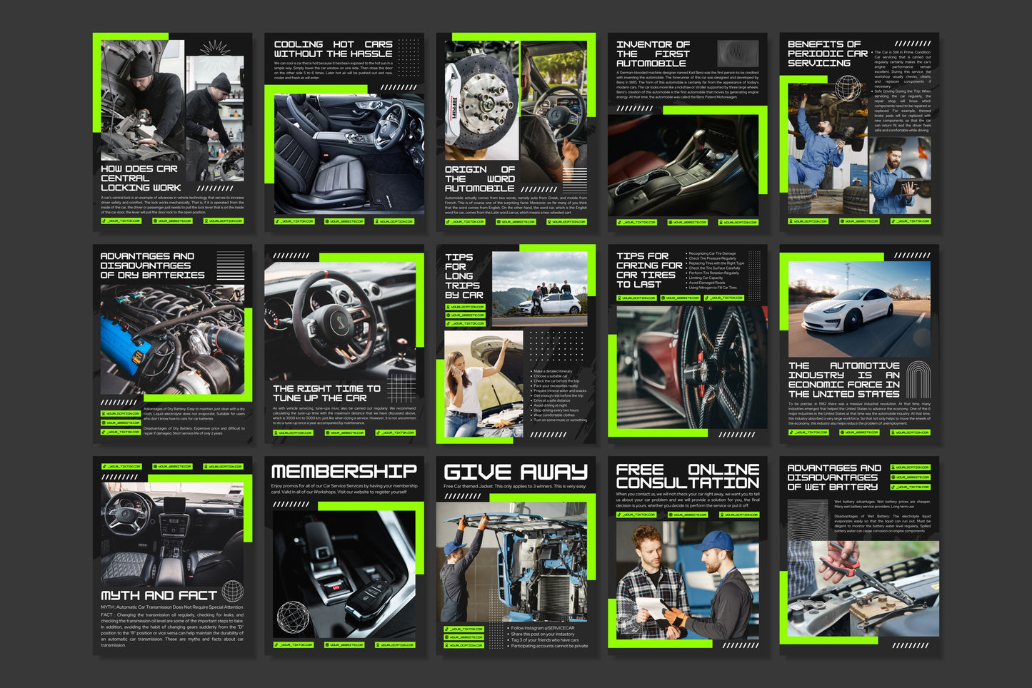 120+ Mechanic Instagram Templates - Vol. 2