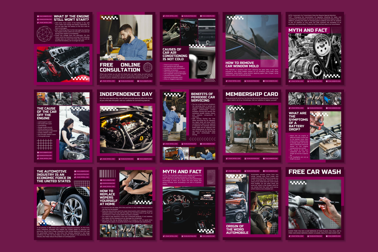 120+ Mechanic Instagram Templates - Vol. 4