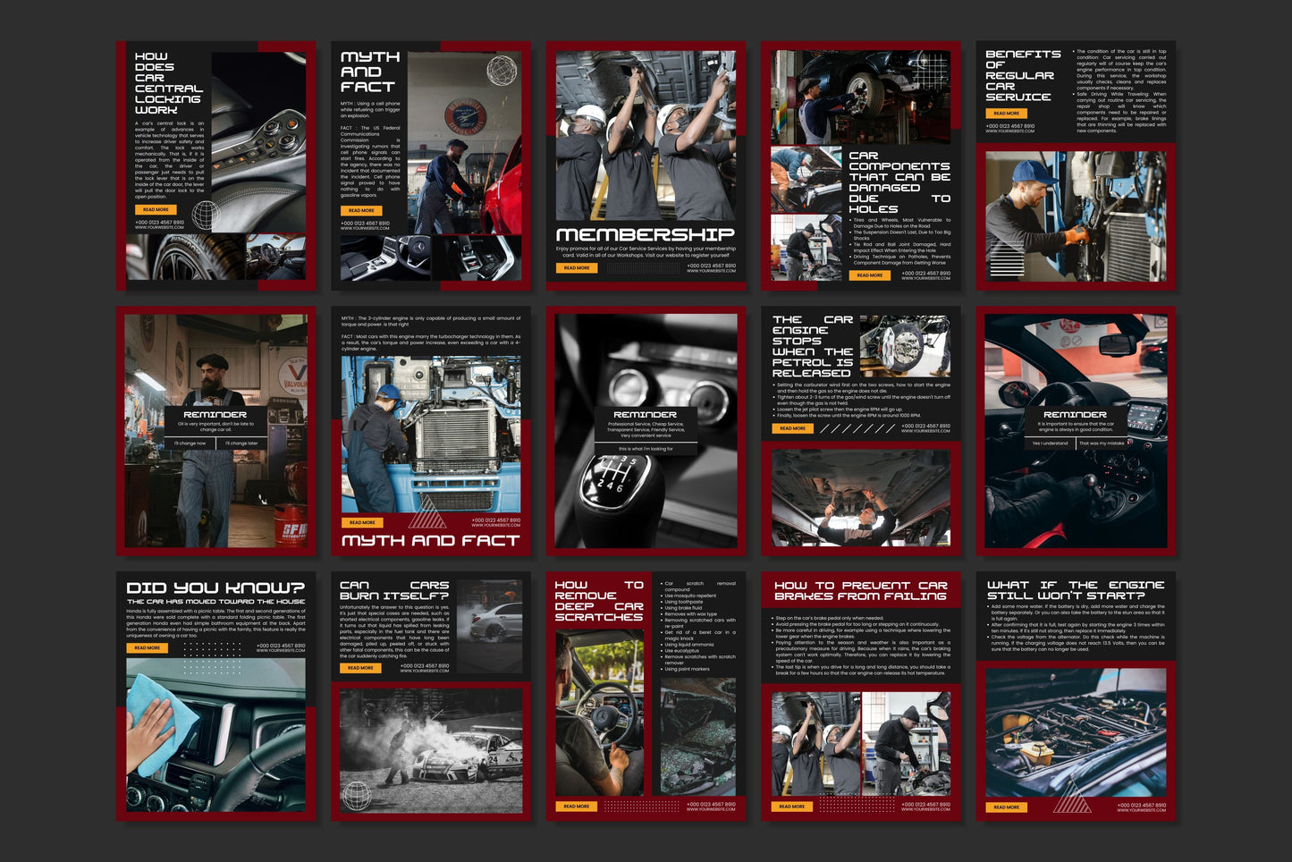 120+ Mechanic Instagram Templates - Vol. 5