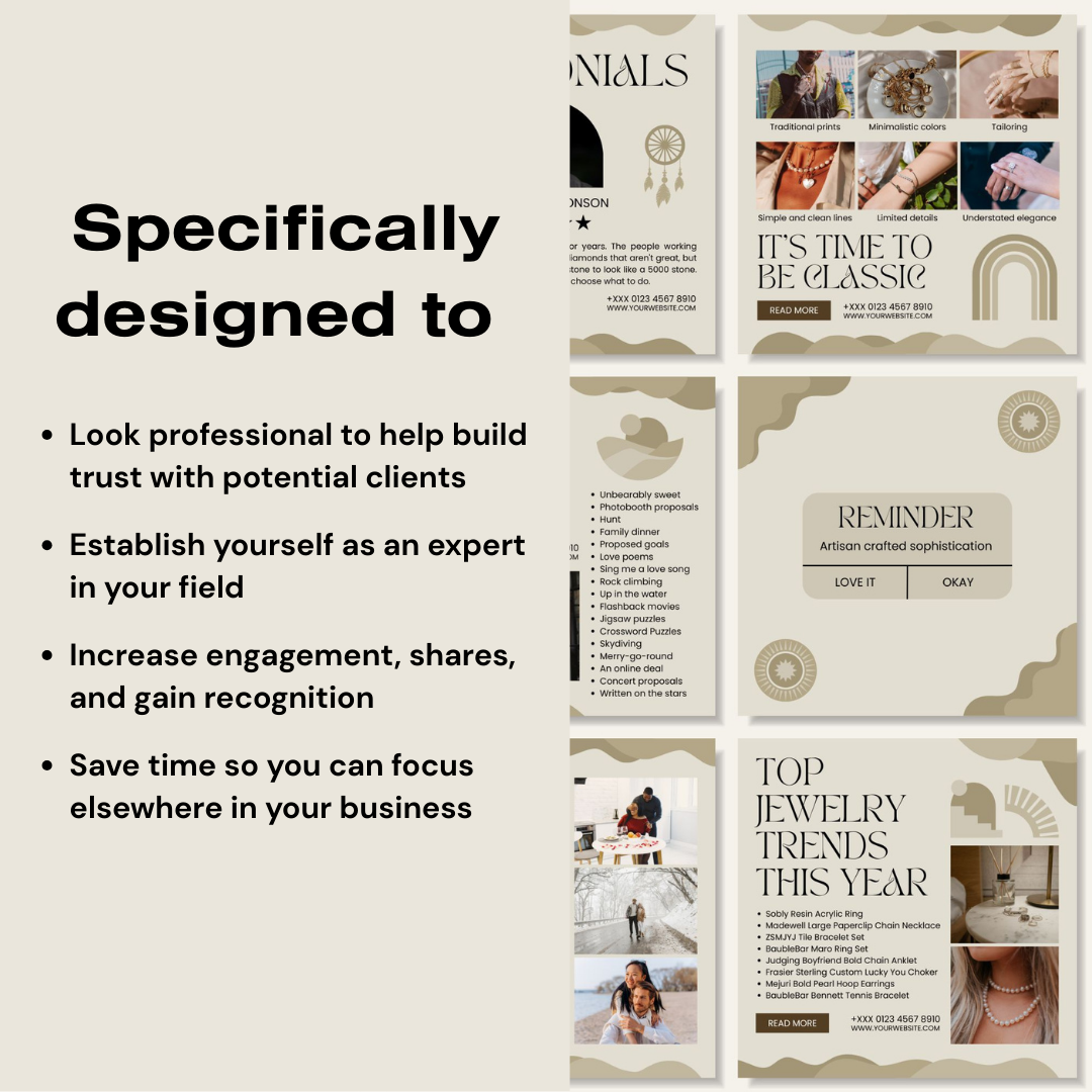 3600+ Jewellery Instagram Templates (PLR/MRR)