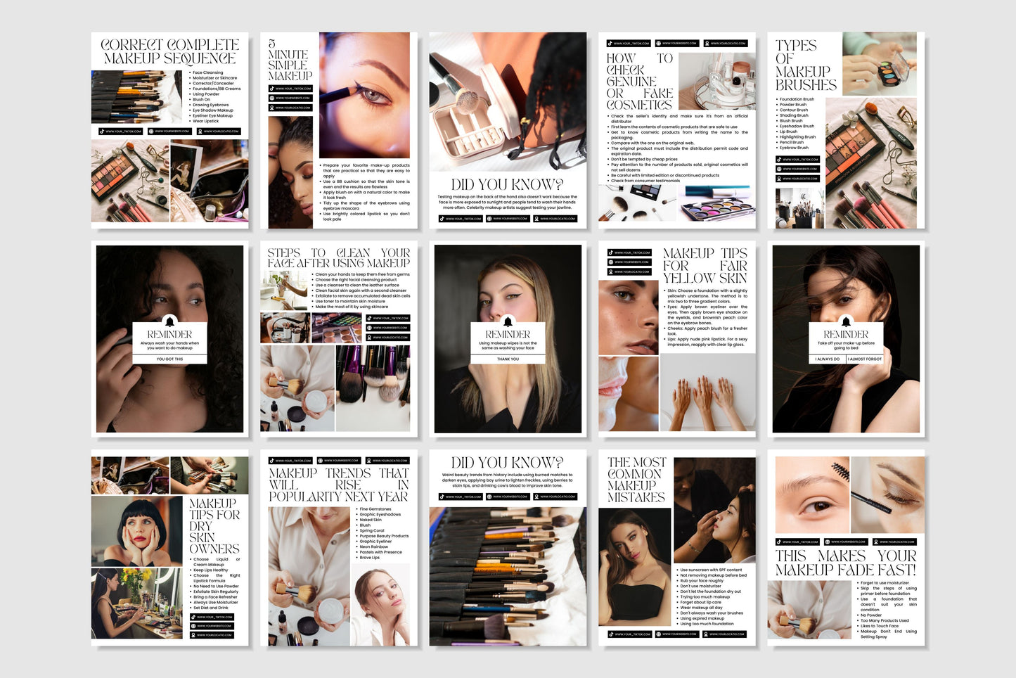 120+ Makeup Instagram Templates - Vol. 3