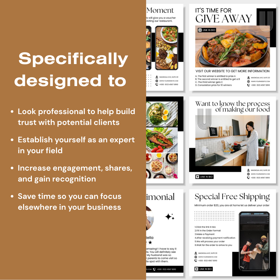 3600+ Restaurant Instagram Templates (PLR/MRR)