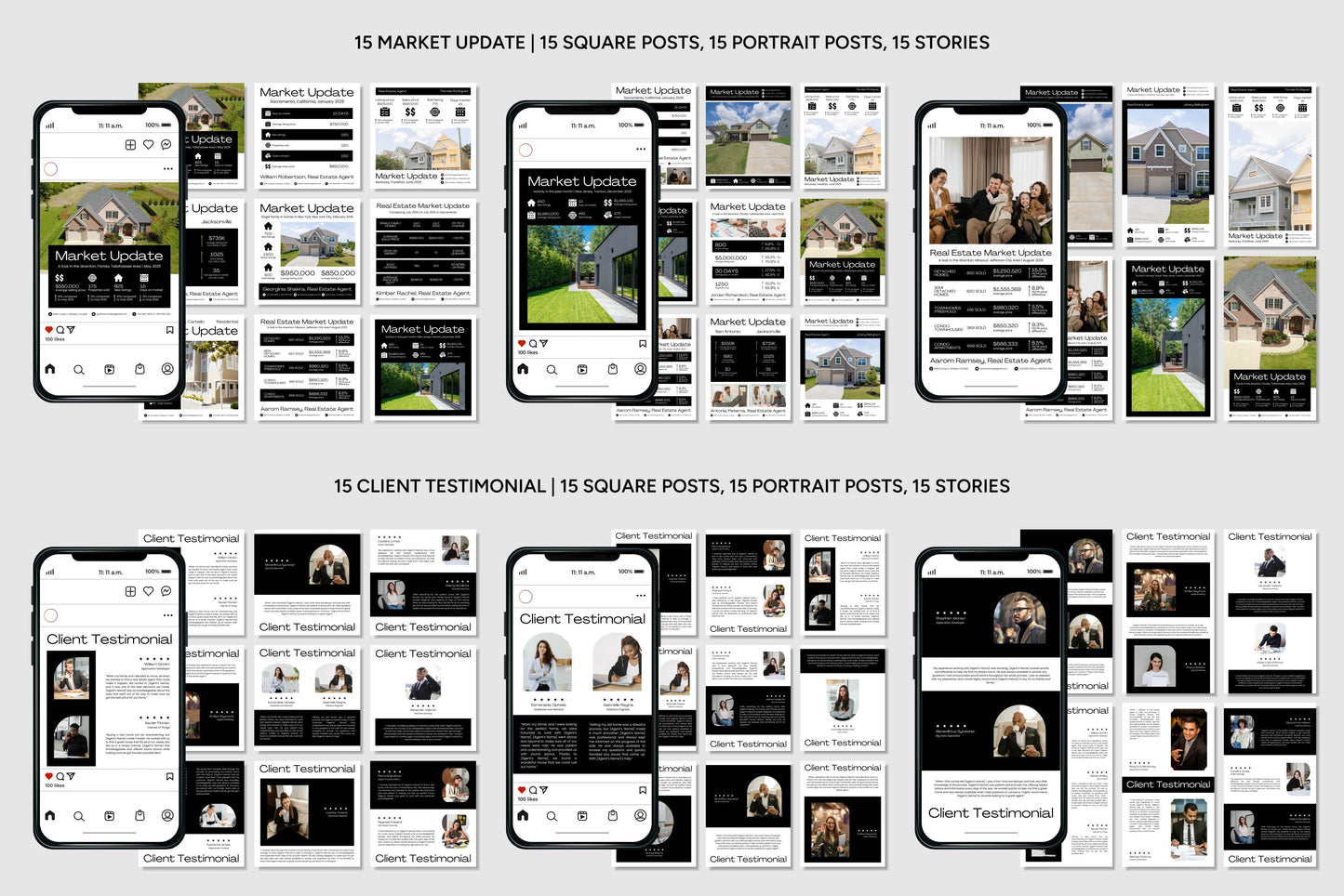 1200+ Real Estate Instagram Templates - Vol. 6