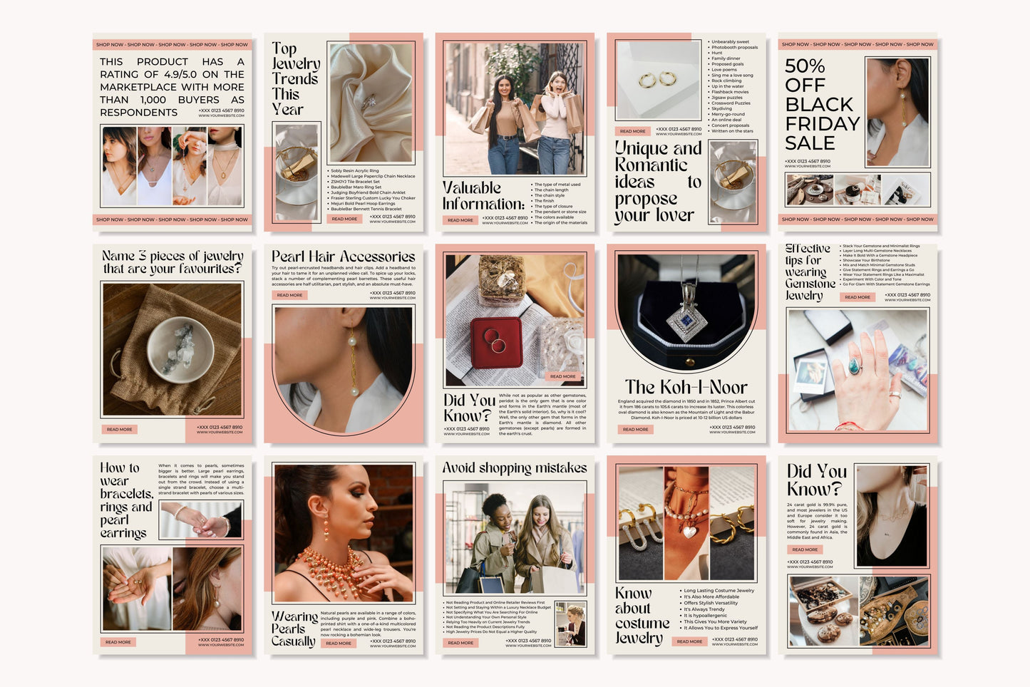 120+ Jewelry Instagram Templates - Vol. 4