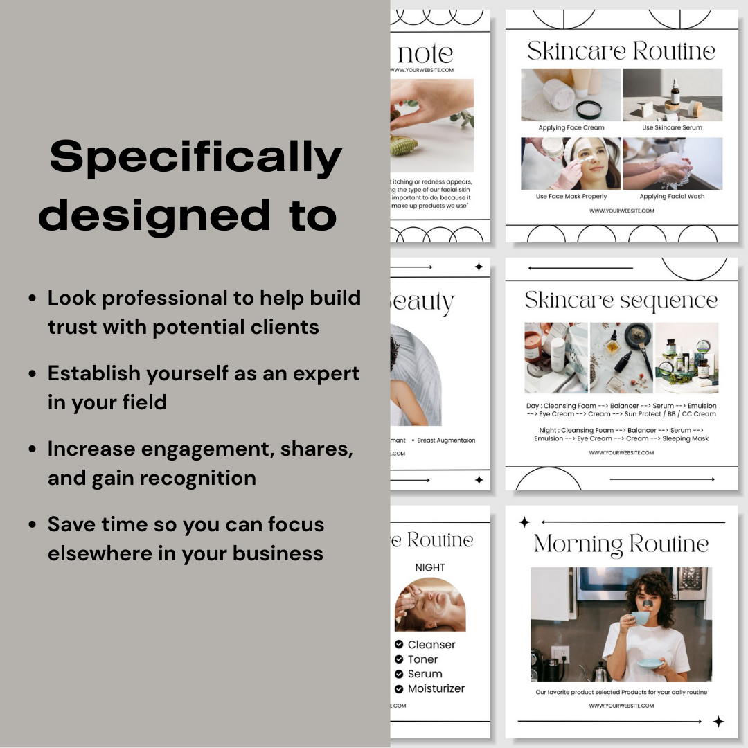 3600+ Skincare Instagram Templates (PLR/MRR)