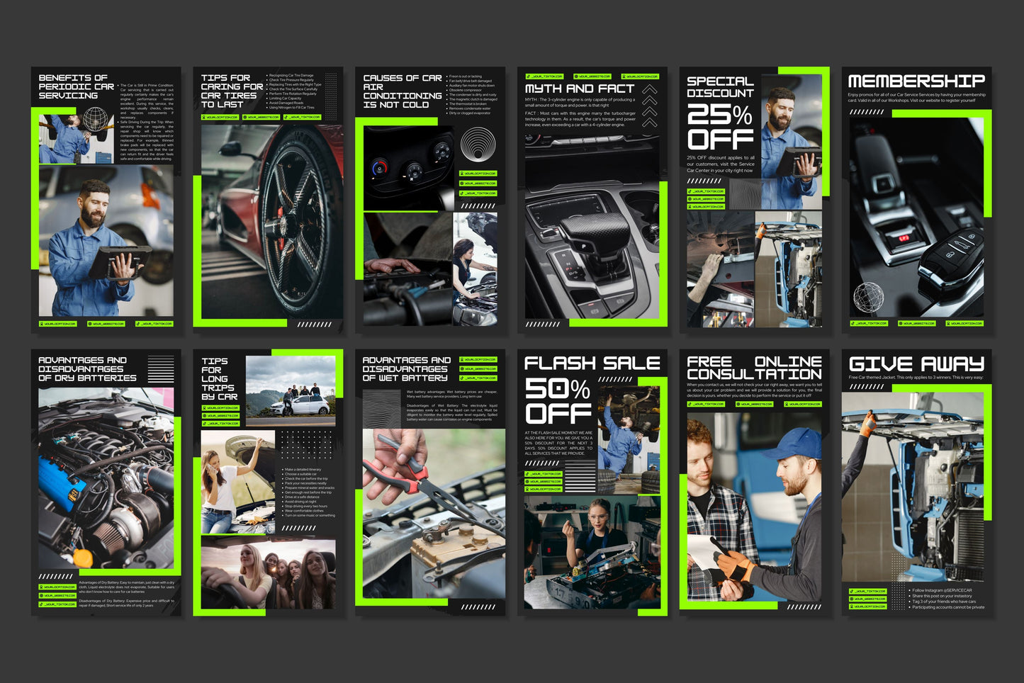 120+ Mechanic Instagram Templates - Vol. 2