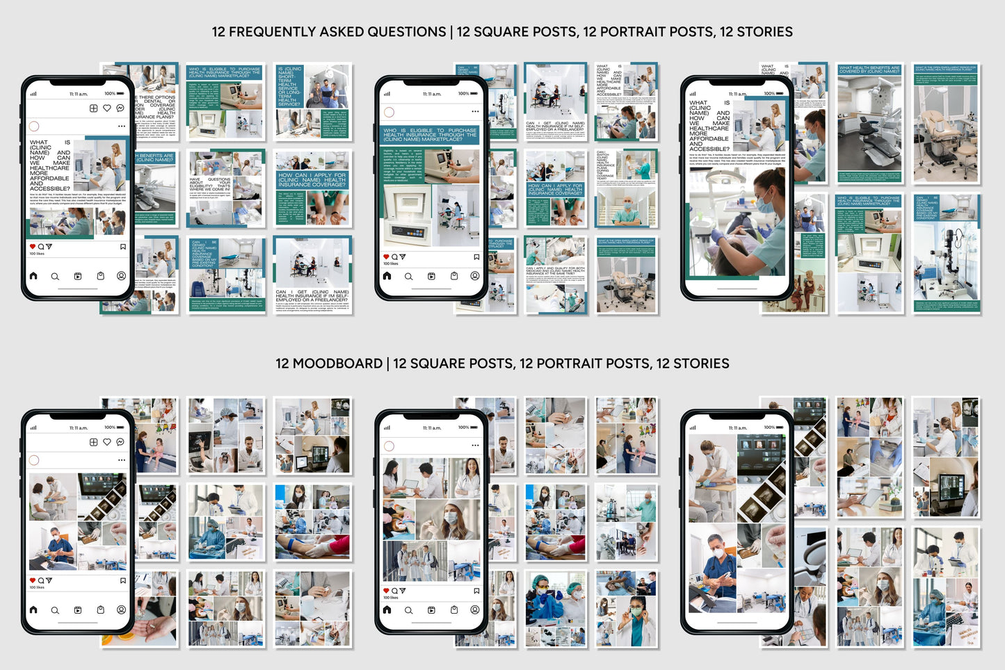 1200+ Medical Instagram Templates - Vol. 6