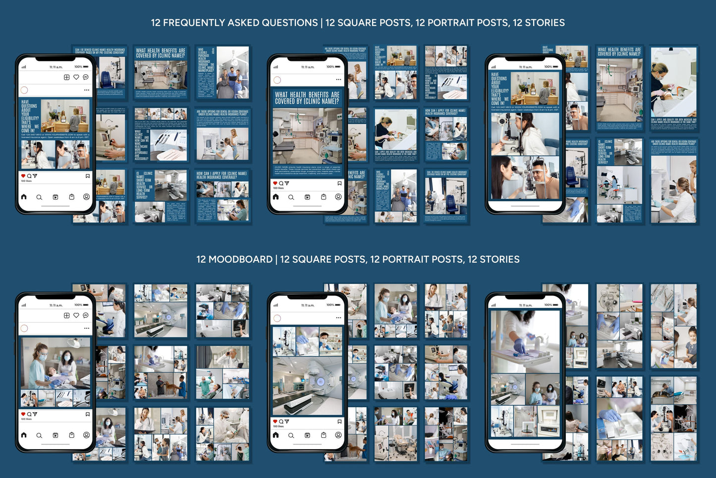 1200+ Medical Instagram Templates - Vol. 7
