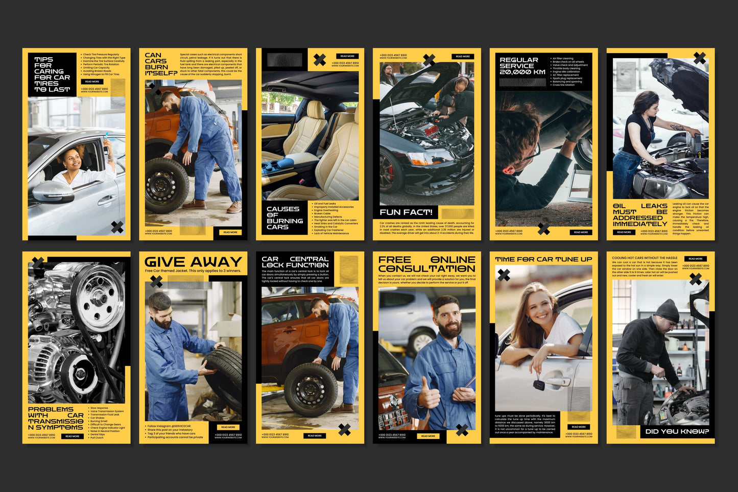 120+ Mechanic Instagram Templates - Vol. 3