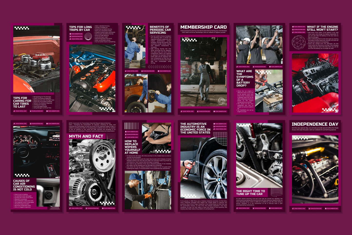 120+ Mechanic Instagram Templates - Vol. 4