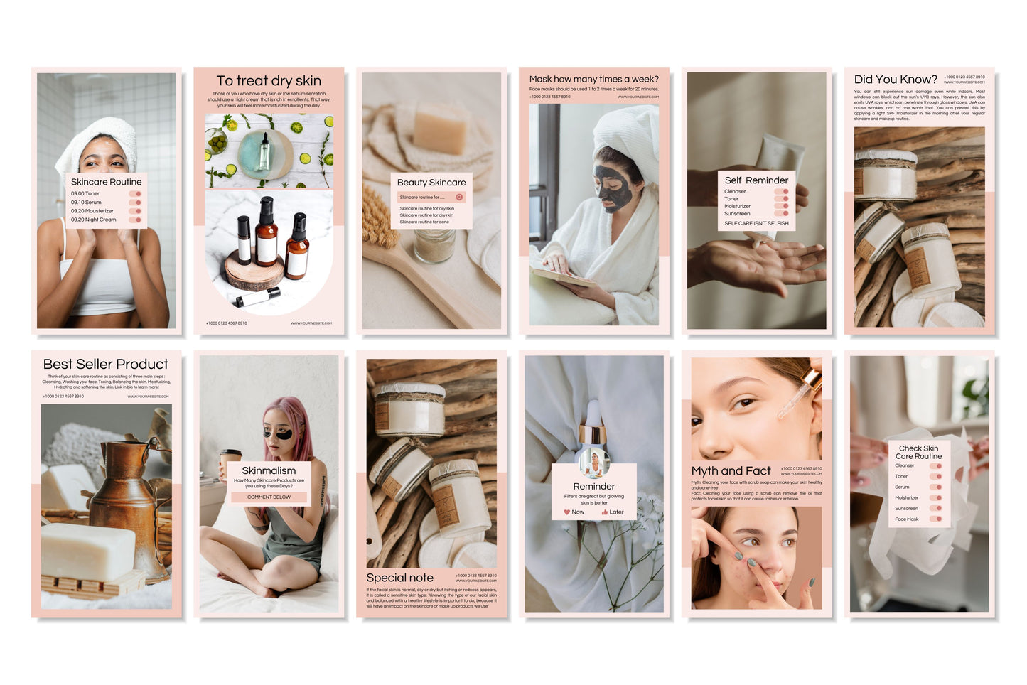 120+ Skincare Instagram Templates - Vol. 4