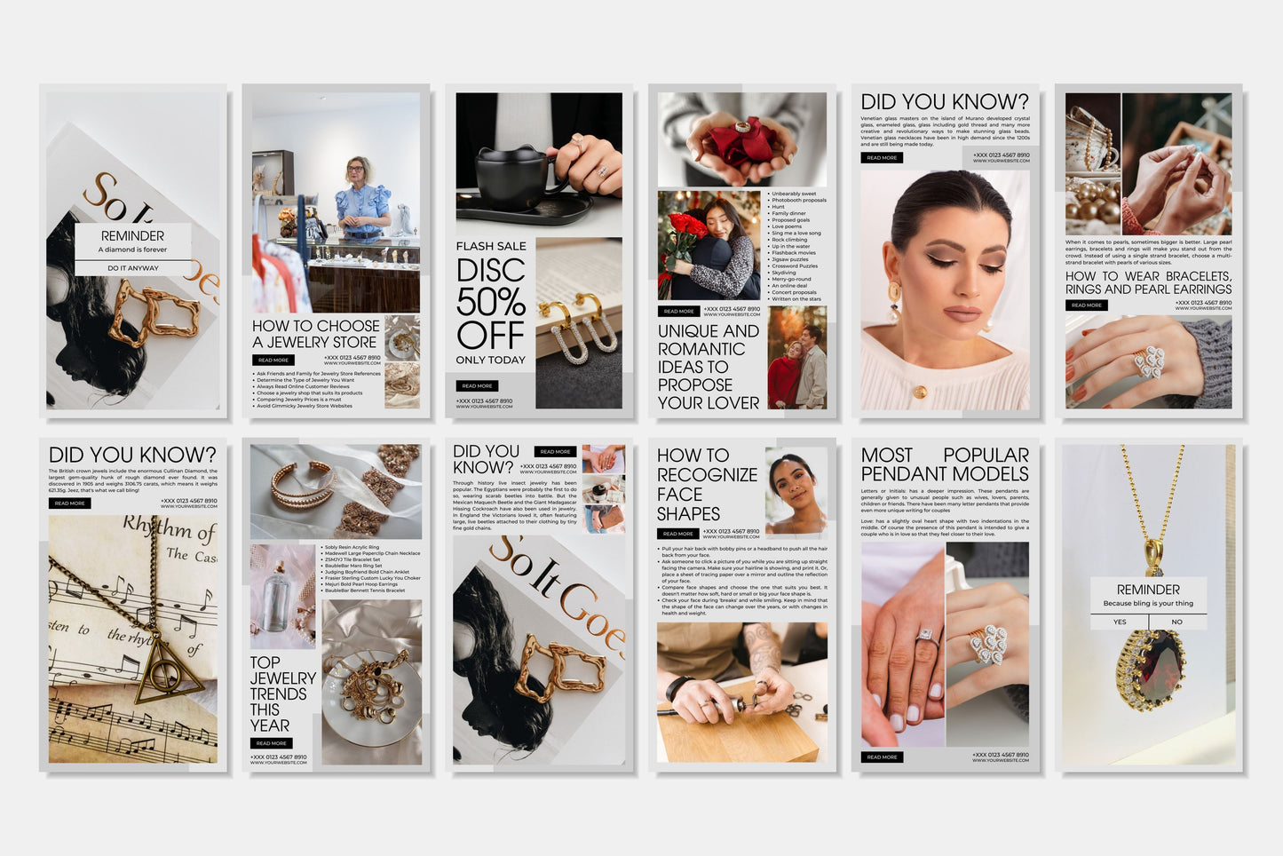 120+ Jewelry Instagram Templates - Vol. 3