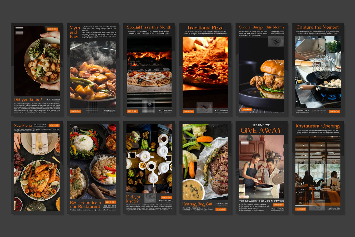 120+ Restaurant Instagram Templates - Vol. 3