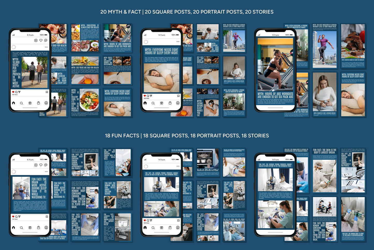 1200+ Medical Instagram Templates - Vol. 7