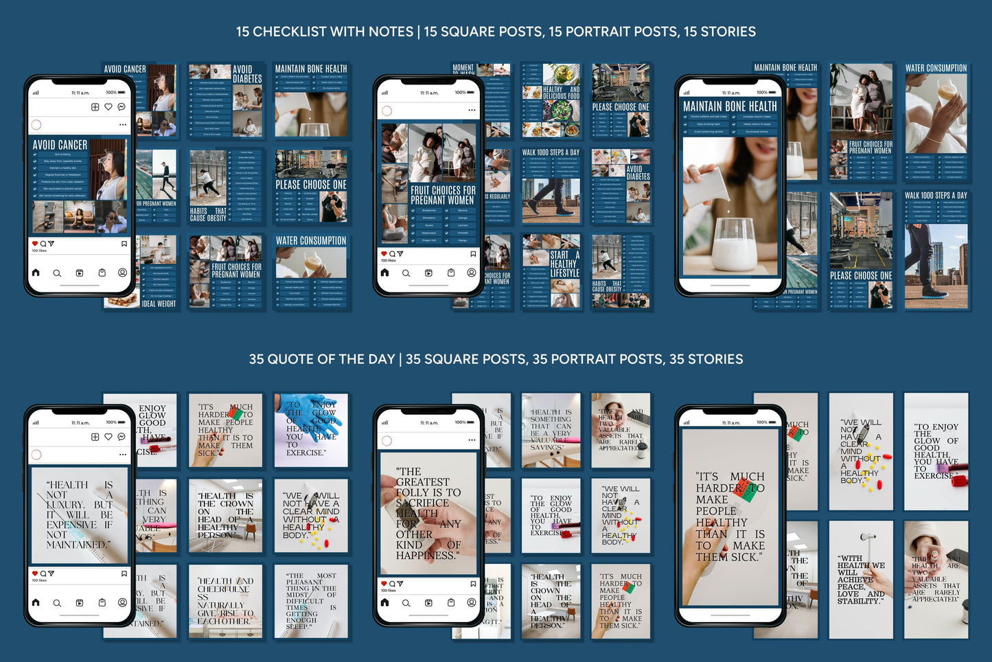 1200+ Medical Instagram Templates - Vol. 7