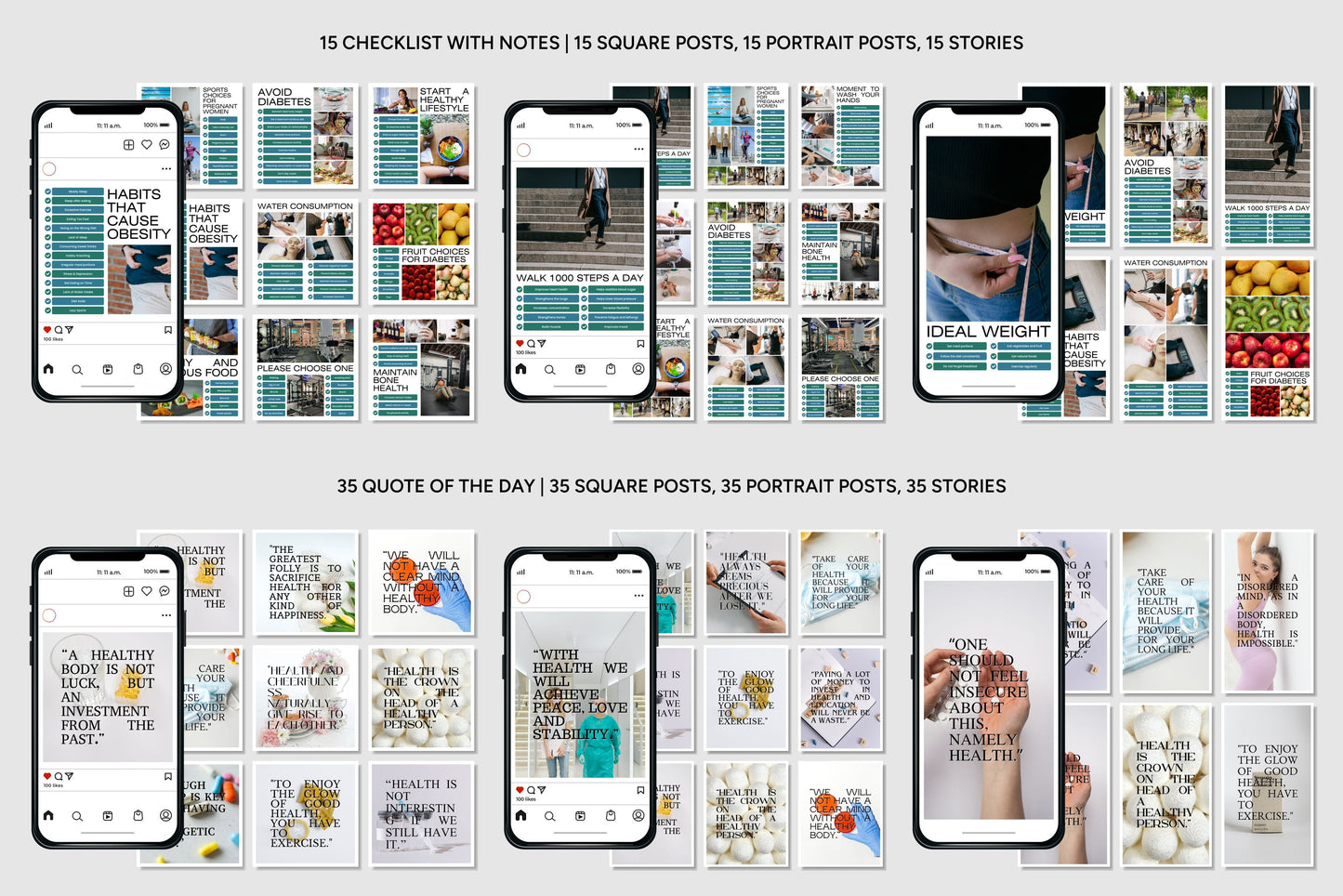 1200+ Medical Instagram Templates - Vol. 6