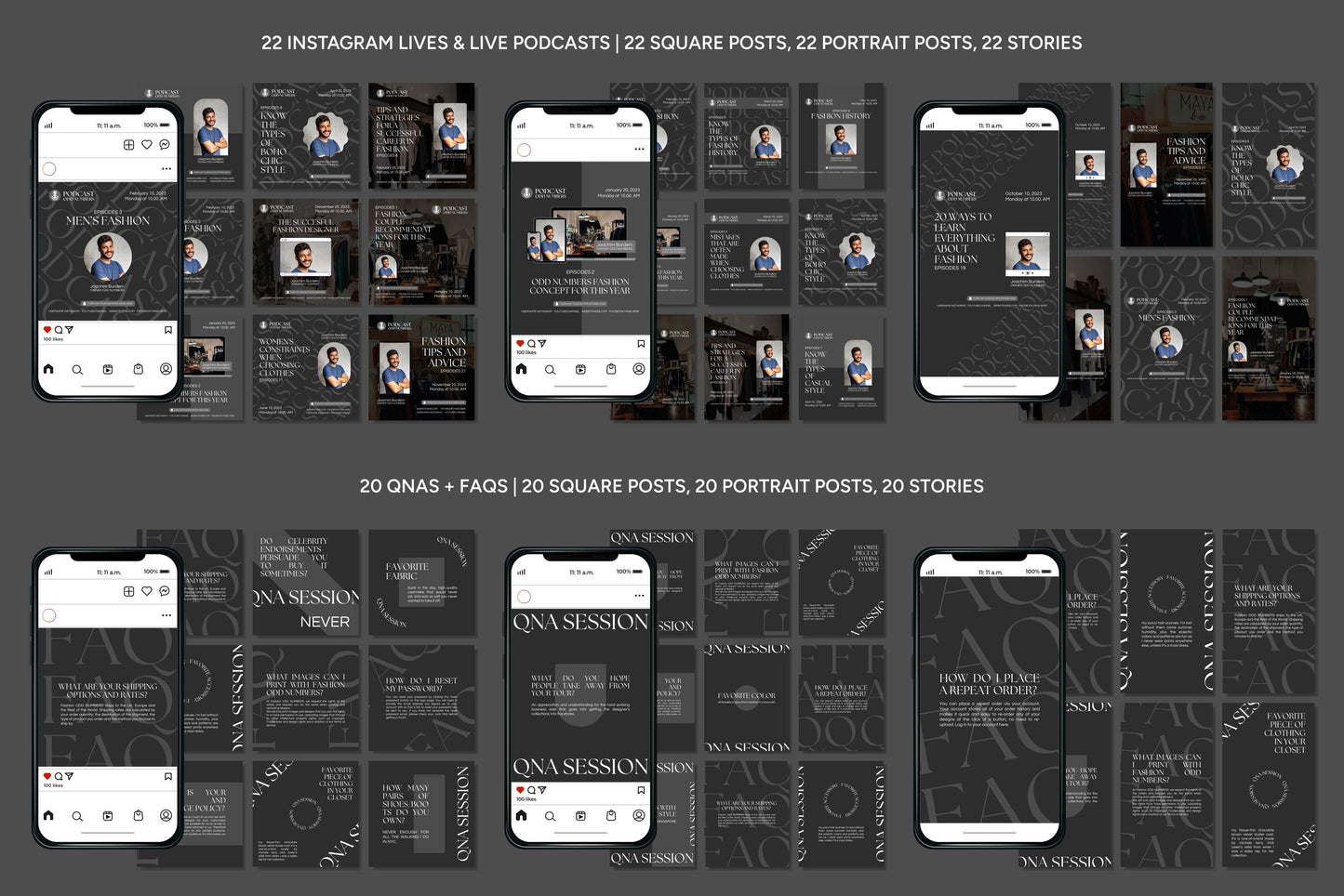 1200+ Fashion Instagram Templates - Vol. 6