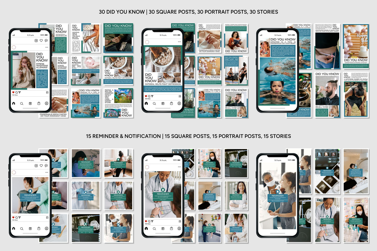 1200+ Medical Instagram Templates - Vol. 6