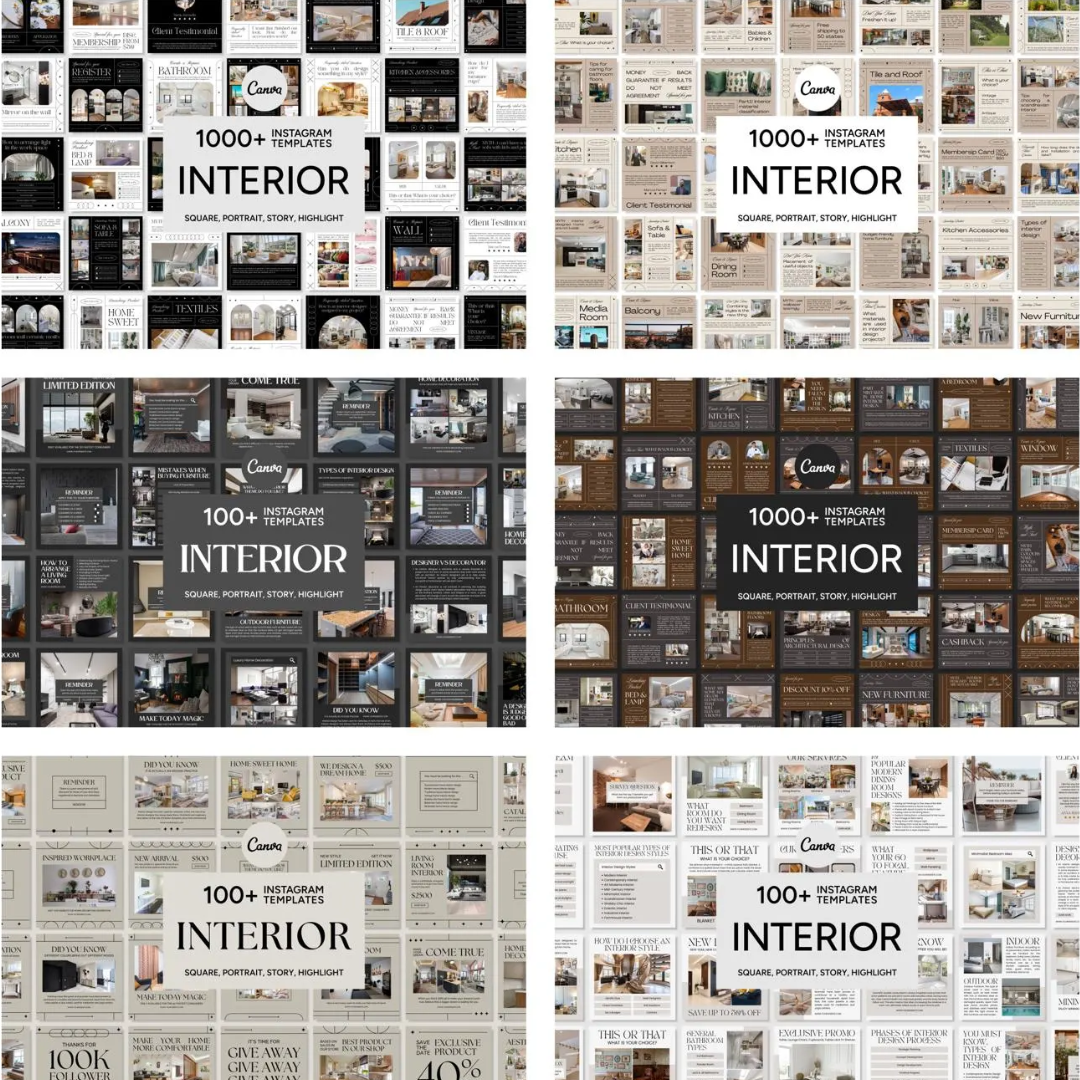 3600+ Interior Instagram Templates (PLR/MRR)