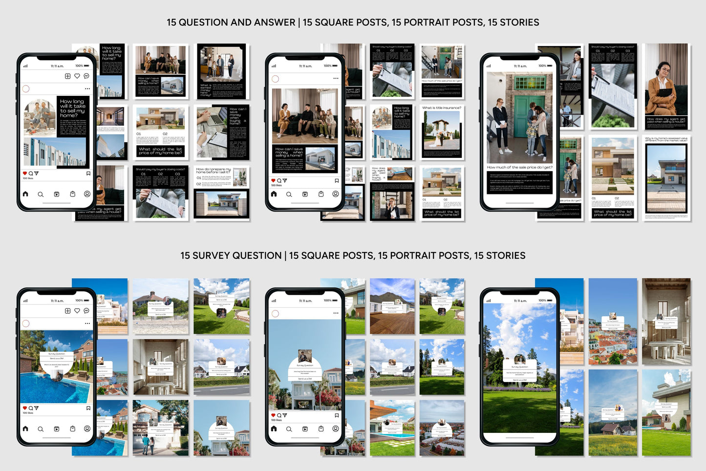 1200+ Real Estate Instagram Templates - Vol. 6