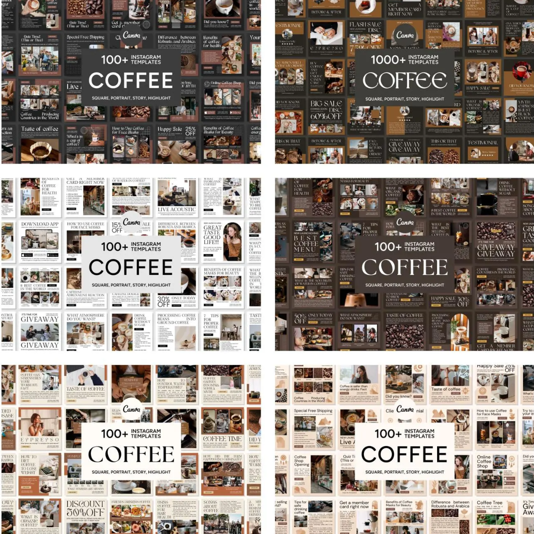3600+ Coffee Instagram Templates (PLR/MRR)