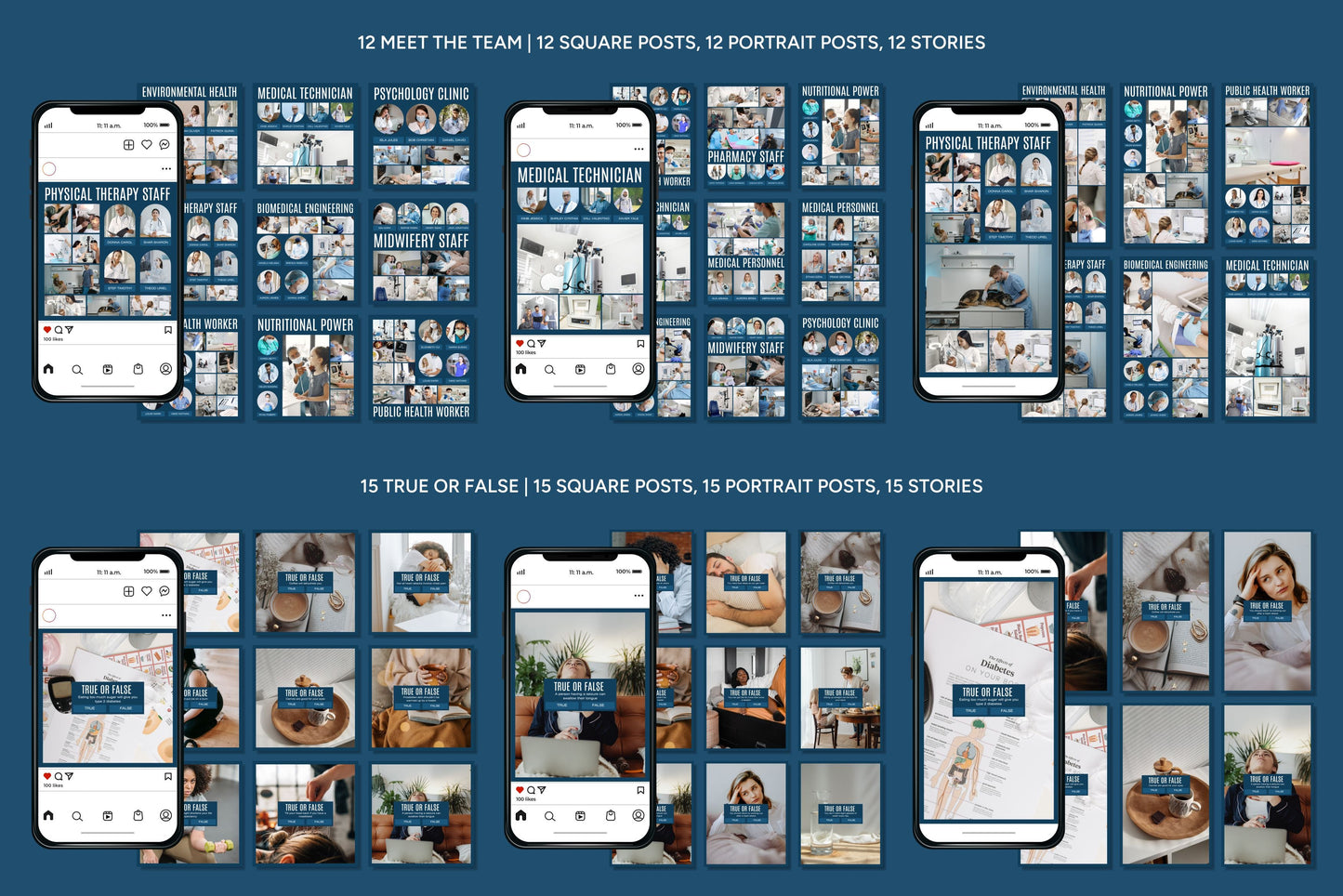 1200+ Medical Instagram Templates - Vol. 7