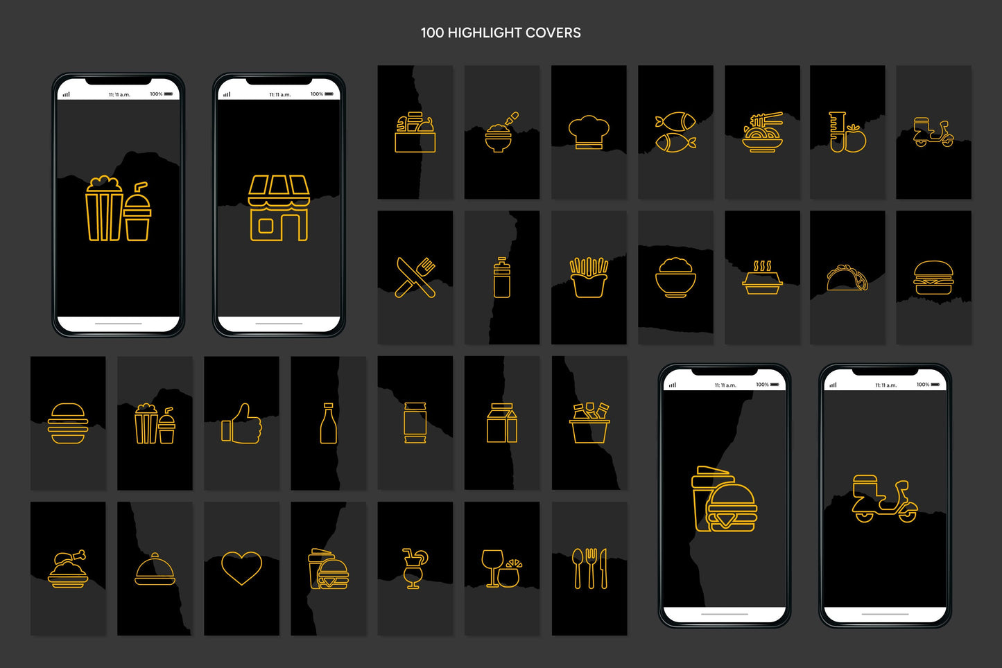 1200+ Restaurant Instagram Templates - Vol. 6