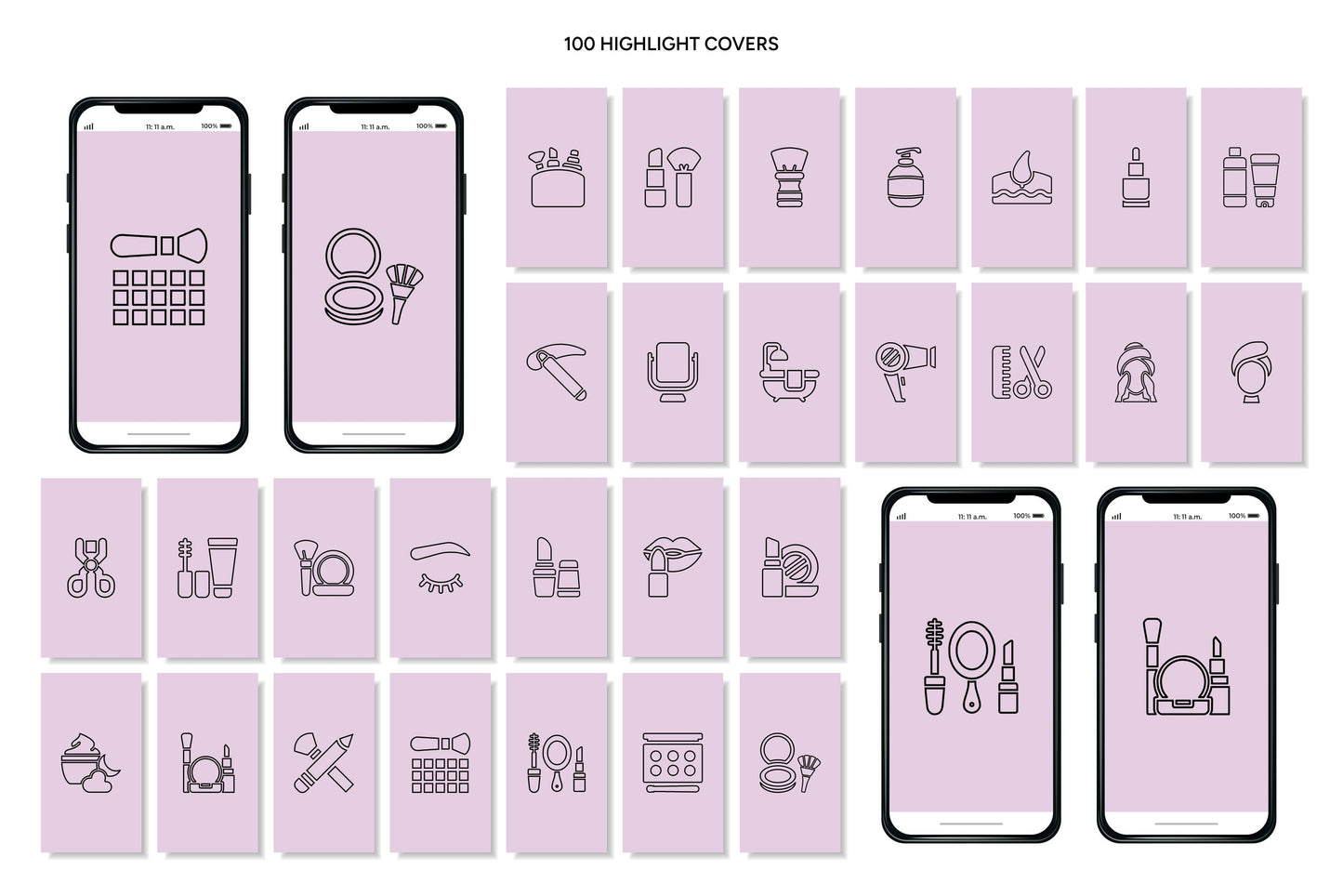 1200+ Makeup Instagram Templates - Vol. 7