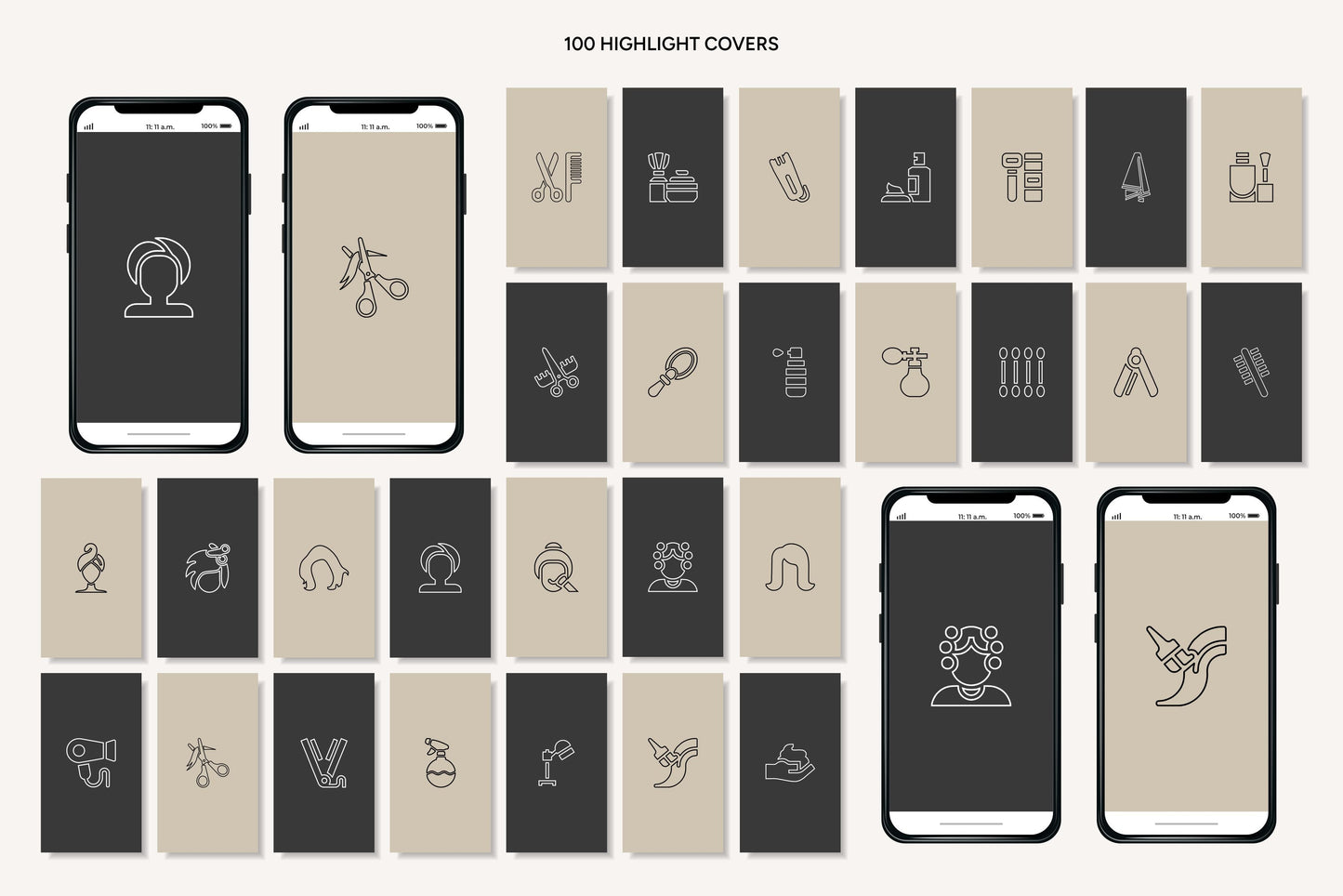 1200+ Hairstylist Instagram Templates - Vol. 8