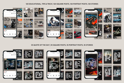120+ Automotive Instagram Templates -  Vol. 1