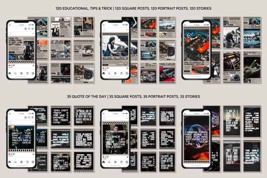 120+ Automotive Instagram Templates -  Vol. 1