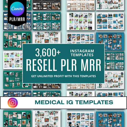 3600+ Medical Instagram Templates (PLR/MRR)