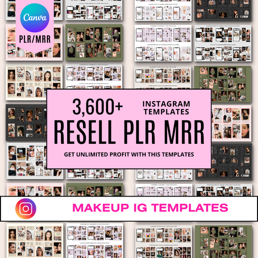 3600+ Makeup Instagram Templates (PLR/MRR)
